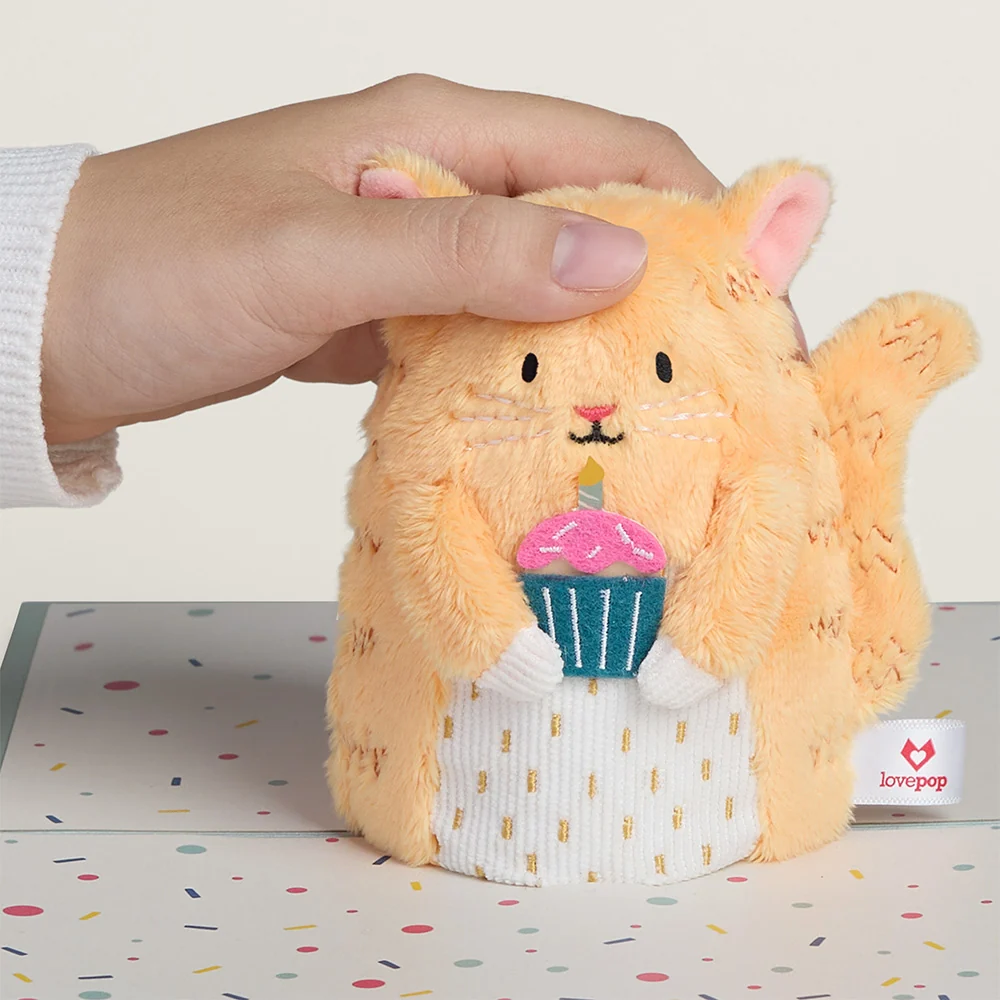 Lovepop 'Birthday Wishes' Cupcake Cat Plushpop Card and Bouquet Bundle - Image 3