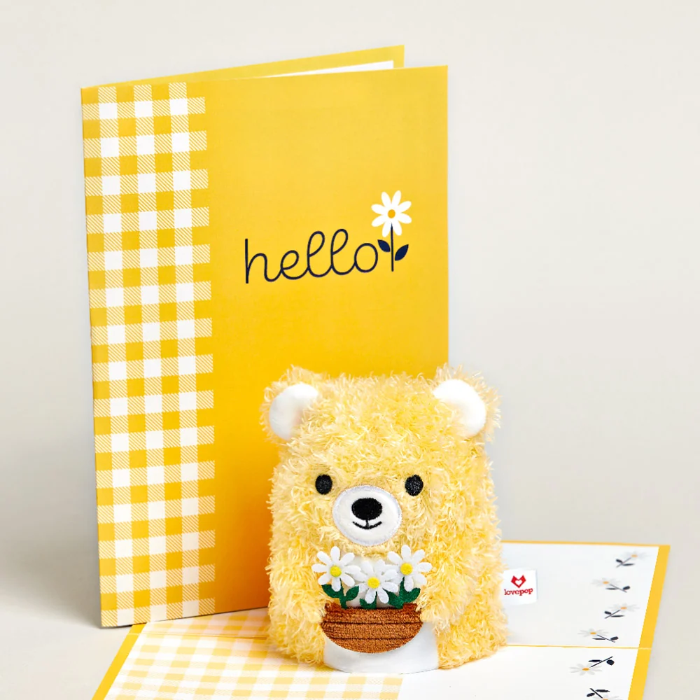 Lovepop Daisy Greetings Plushpop Card and Bouquet Bundle - Image 2