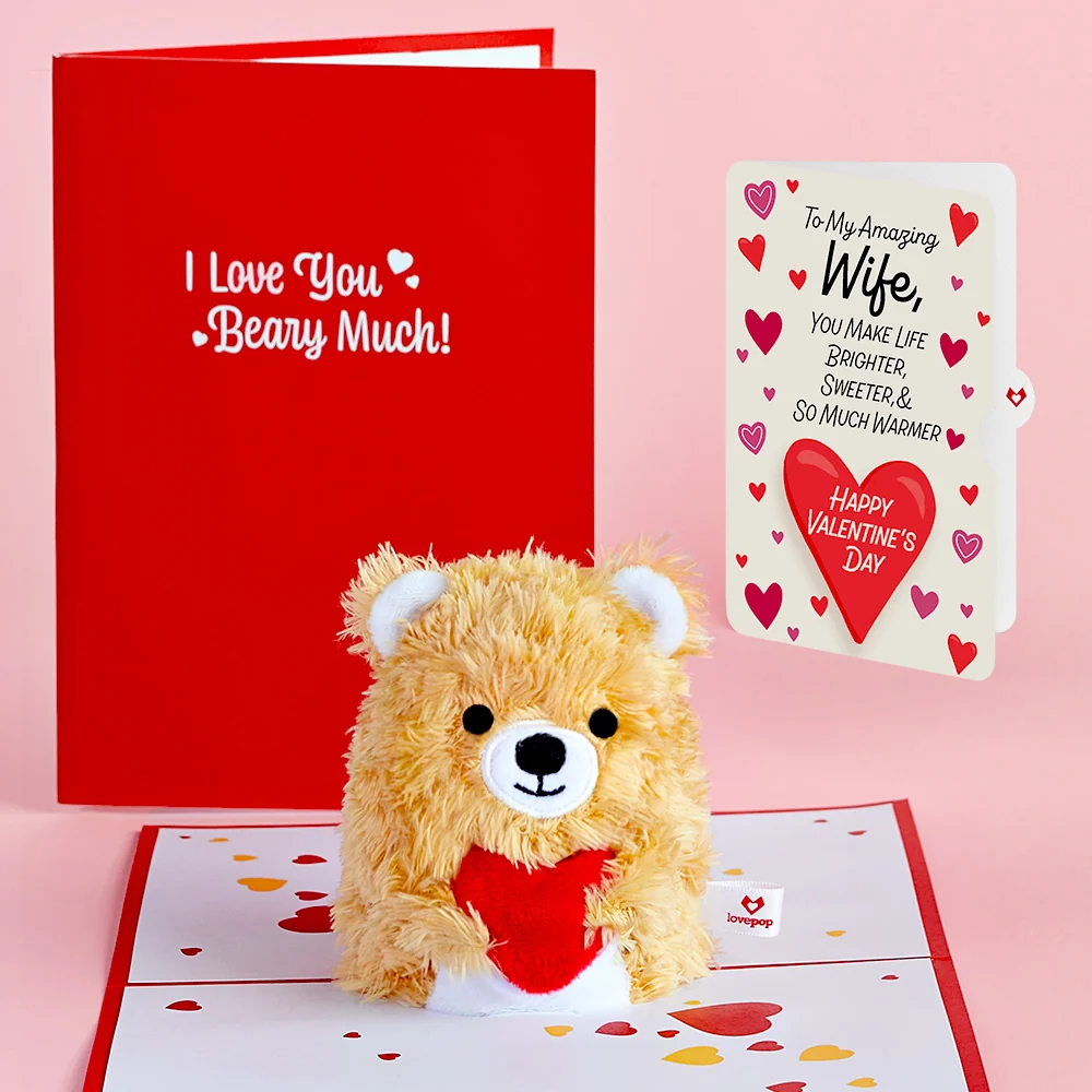 Lovepop You're The Beary Best Valentine Plushpop Card and Sentiment Set for Wife