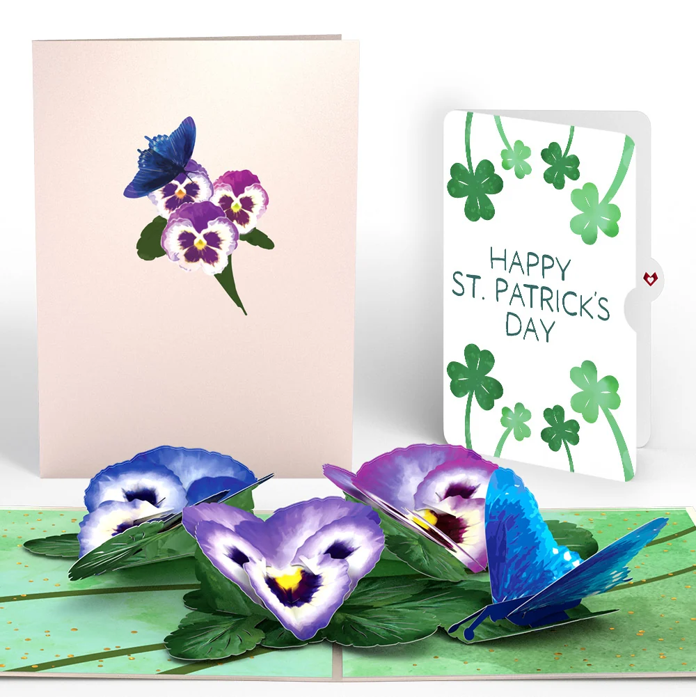 Lovepop Pansies St. Patrick’s Day Pop-Up Card and Sentiment Set