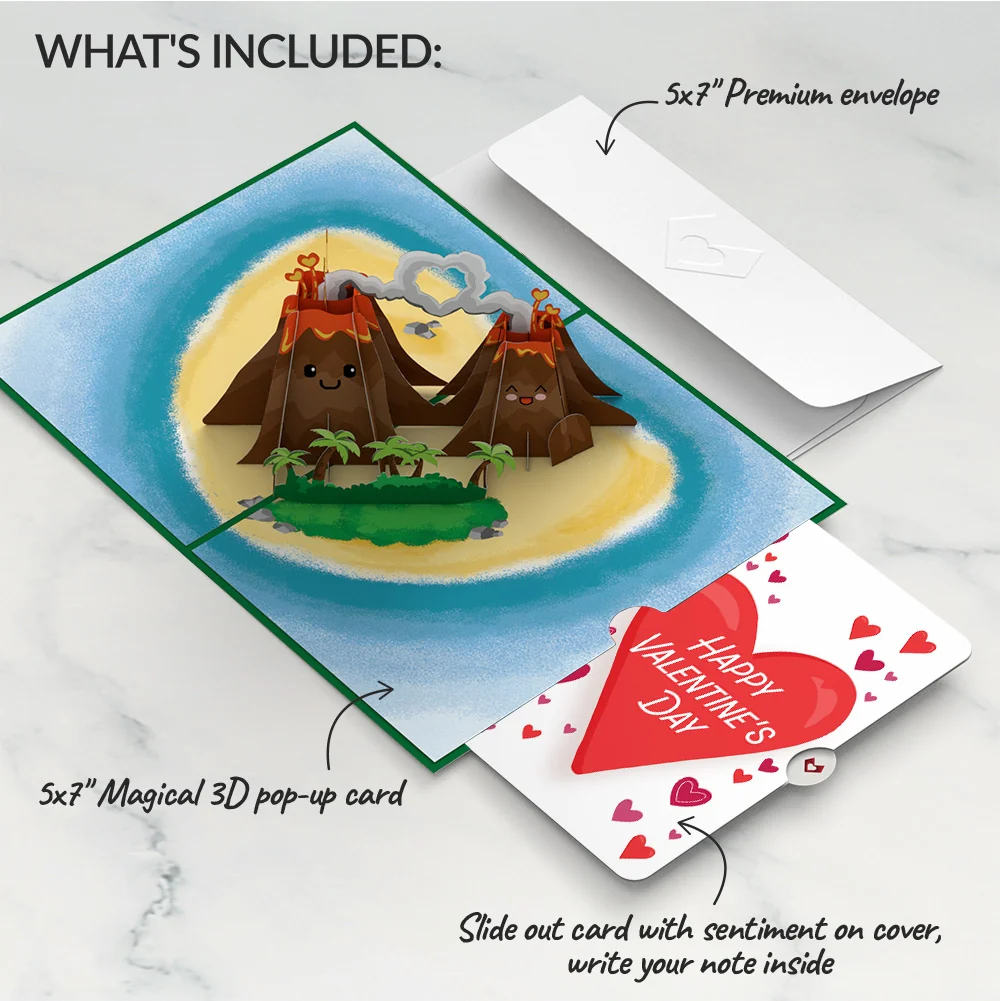 Lovepop I Lava You Valentine Pop-Up Card and Big Sweet Heart Sentiment Set - Image 2