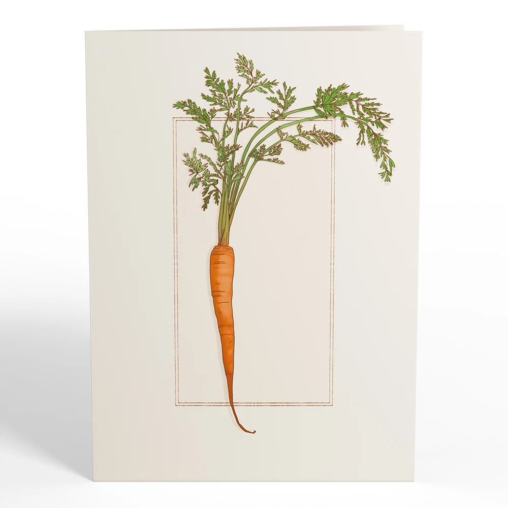 Lovepop Blooming Carrot Bouquet Pop-Up Card Glass - Image 4