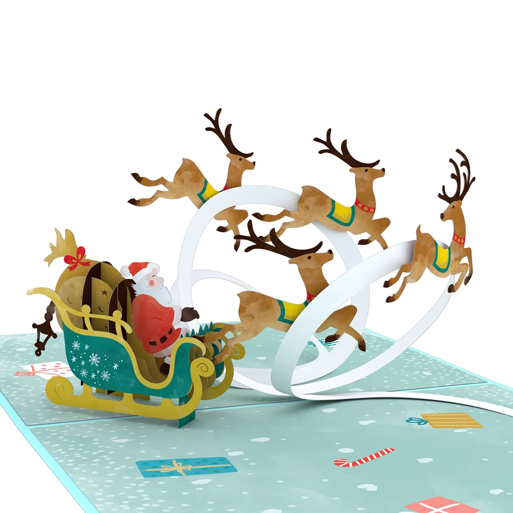 Lovepop Santa Sleigh Pop-Up Card - Image 2