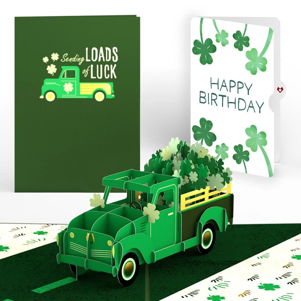 Lovepop Truckloads of Luck Birthday Pop-Up Card and Sentiment Set