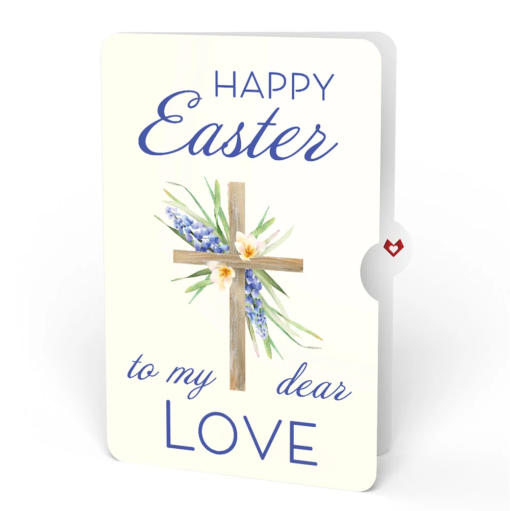 Lovepop The Lord Bless You Floral Cross Easter Pop-Up Card and Sentiment Set for My Love Cream - Image 4