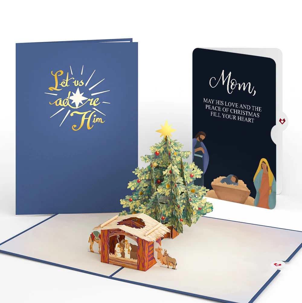 Lovepop Nativity Christmas Tree Pop-Up Card and Sentiment Set for Mom