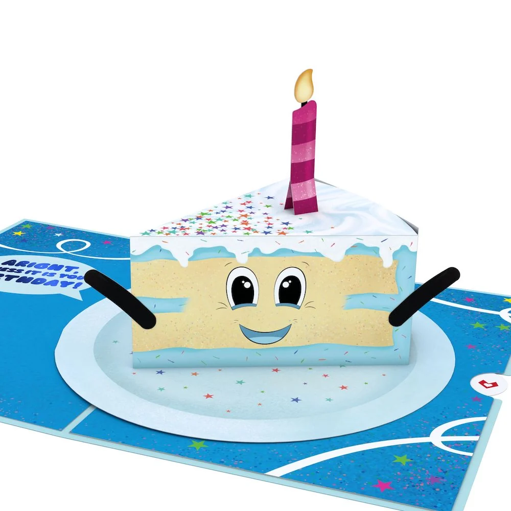 Lovepop Whimsical 80th Birthday Cake Slice Pop-Up Card and Sentiment Set Candle - Image 3