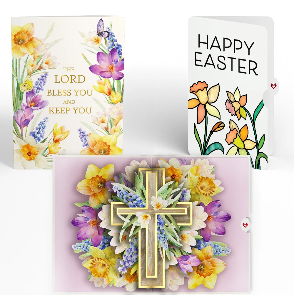 Lovepop The Lord Bless You Floral Cross Easter Pop-Up Card and Sentiment Set