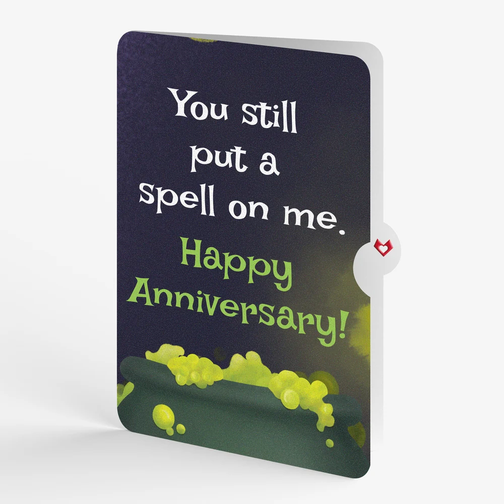 Lovepop Toil and Trouble Halloween Cauldron Music and Lights Pop-Up Card and Under Your Spell Anniversary Sentiment Set Jar - Image 4