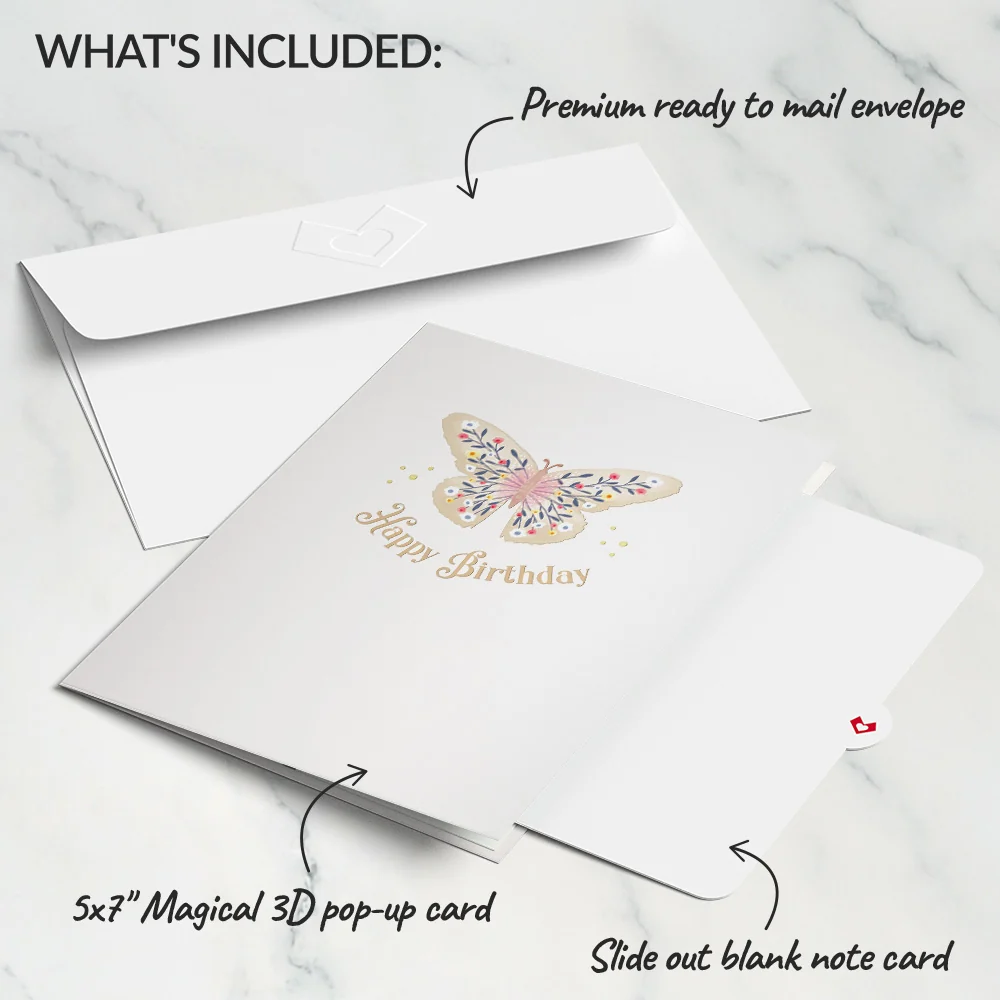 Lovepop Birthday Butterfly Pop-Up Card - Image 6