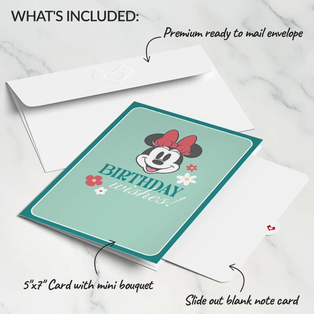 Lovepop Disney's Minnie Mouse Birthday Wishes Card with Mini Bouquet - Image 5