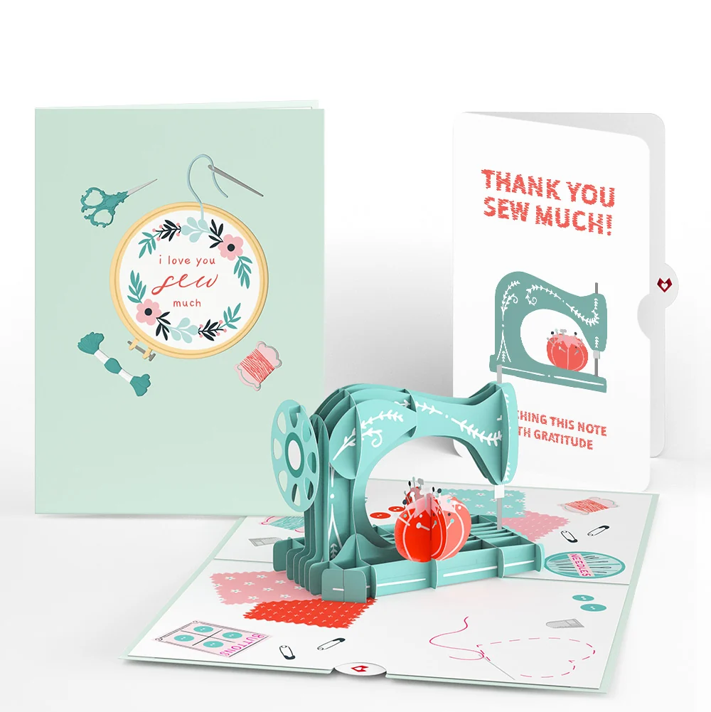 Lovepop Love You Sew Much Thank You Pop-Up Card and Sentiment Set