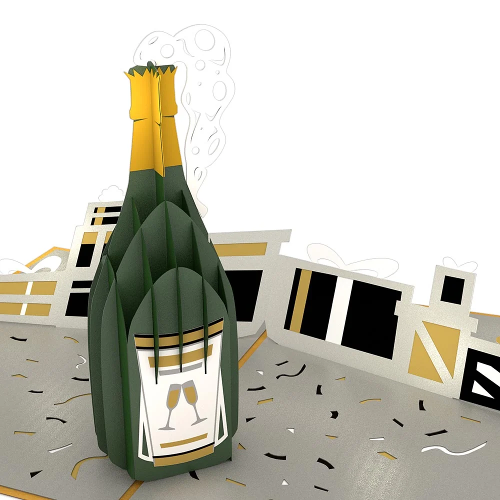 Lovepop Champagne Celebration Birthday Pop-Up Card and The original YOU Sentiment Set Bottle - Image 3