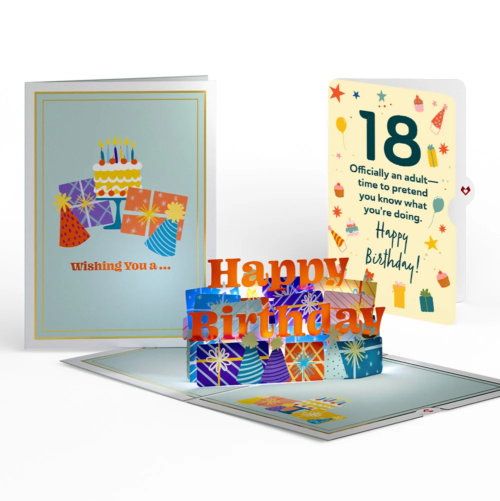 Lovepop Wishing You a Happy 18th Birthday Music and Lights Pop-Up Card and Sentiment Set