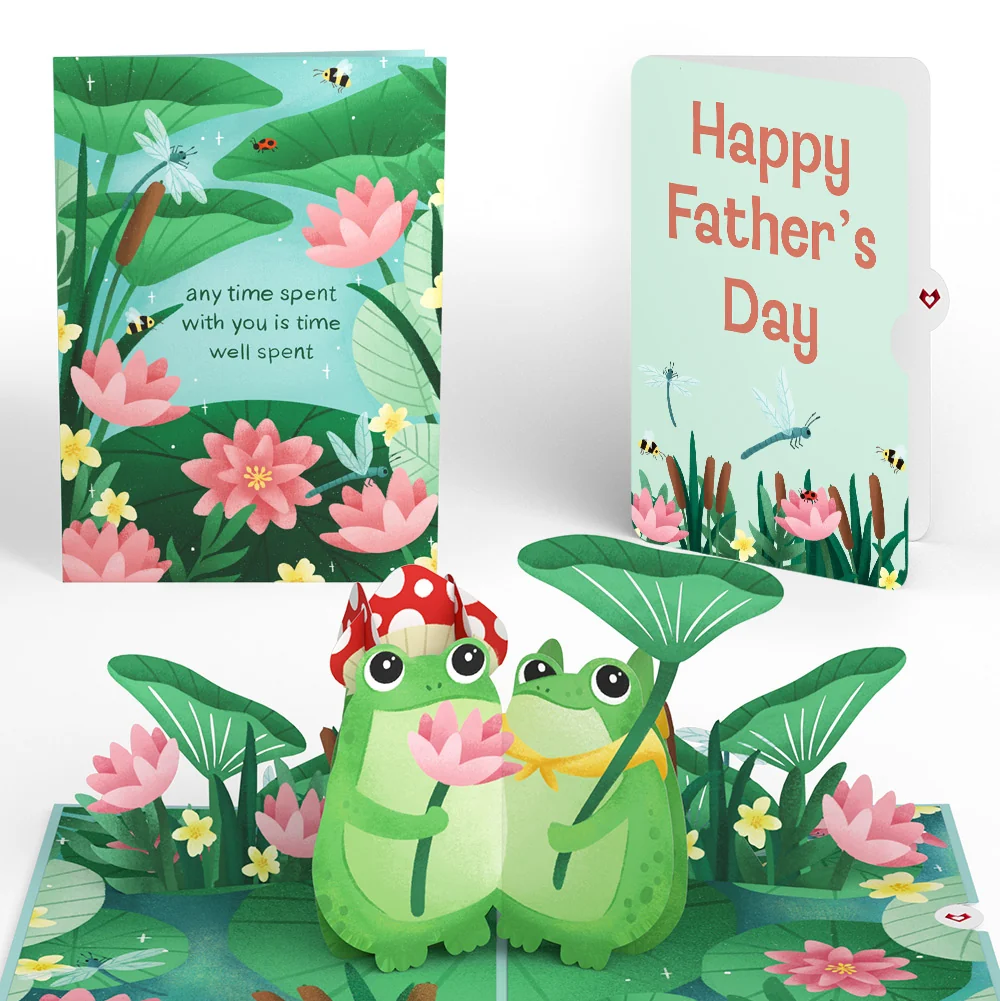 Lovepop Time Well Spent Frogs Father’s Day Pop-Up Card and Sentiment Set for Dad