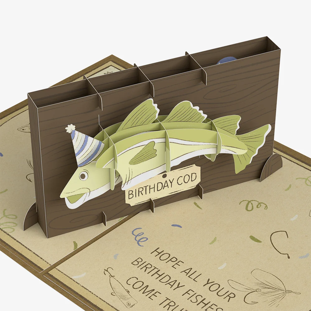 Lovepop Birthday Cod Pop-Up Card and Sentiment Set for Brother - Image 3