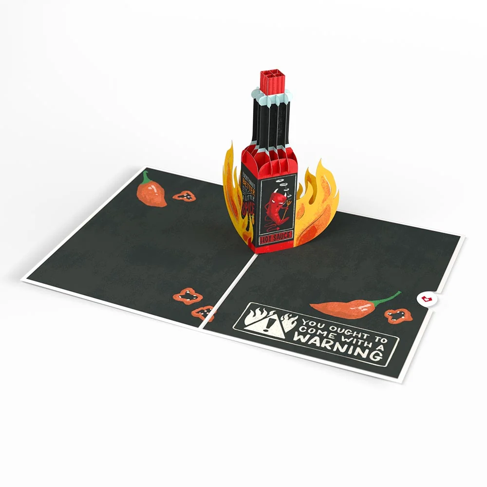 Lovepop Hot Sauce Pop-Up Card – You’re So Hot Bottle - Image 6