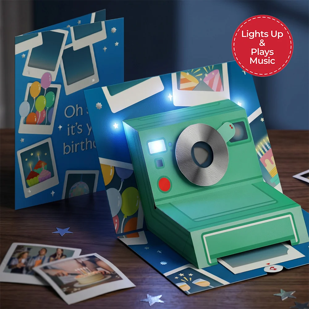 Lovepop Birthday Music & Lights Card 3-Pack Candle - Image 2