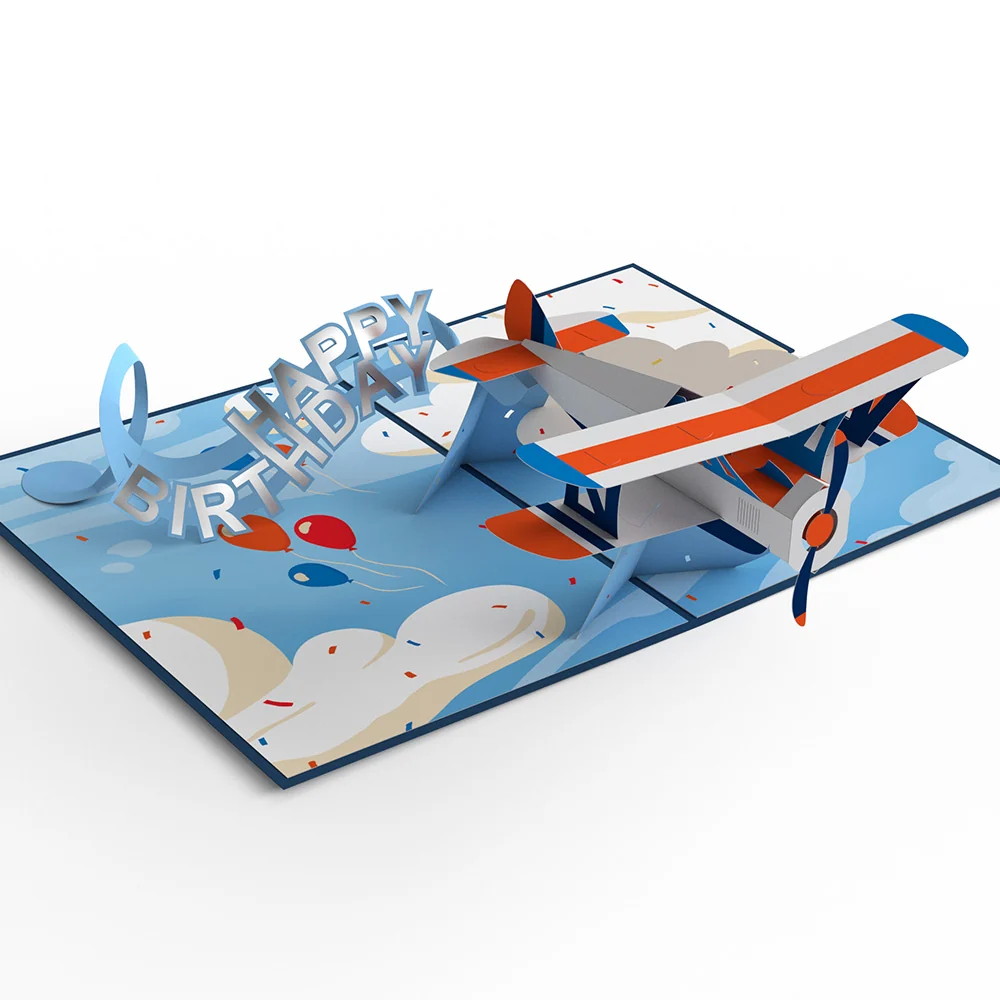 Lovepop Happy Birthday Plane Pop-Up Card - Image 3