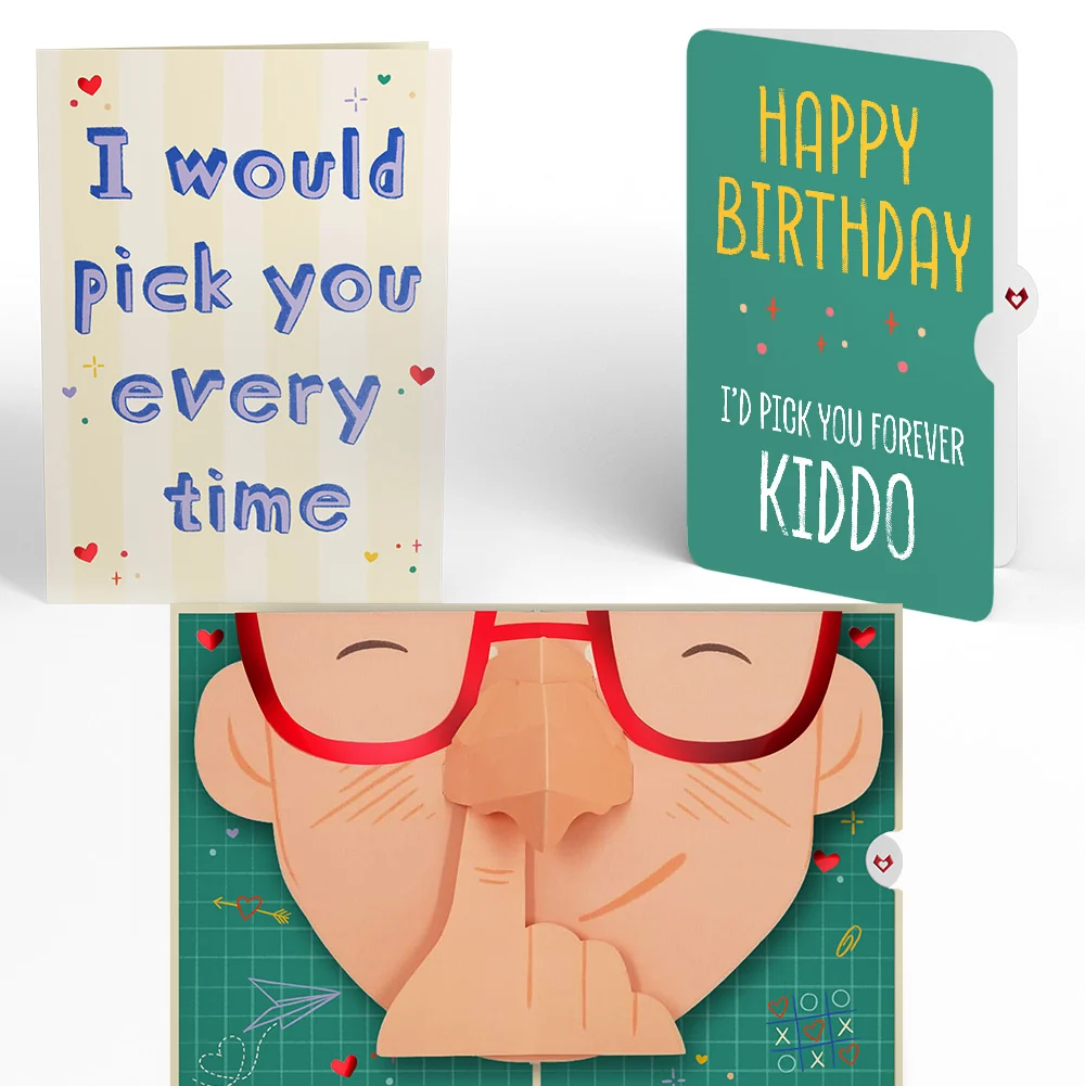 Lovepop Pick You Every Time Birthday Pop-Up Card and Sentiment Set for Kid Glass