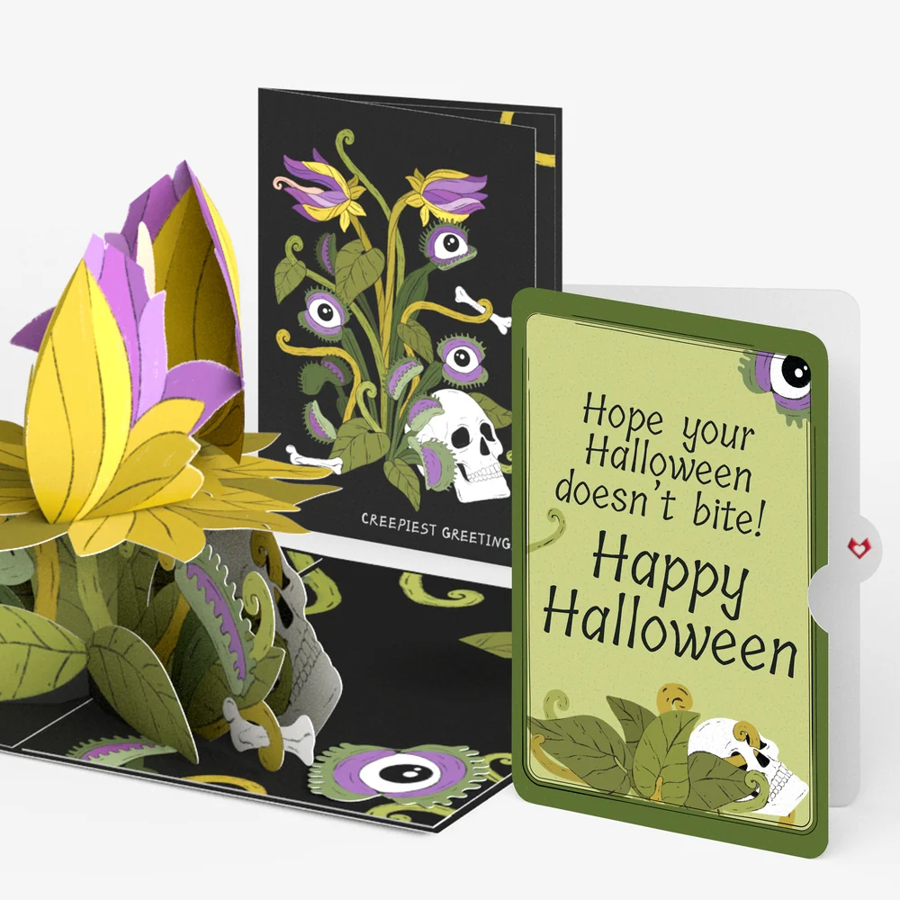 Lovepop Creepiest Greetings Halloween Venus Flytrap Pop-Up Card and No Bites Sentiment Set
