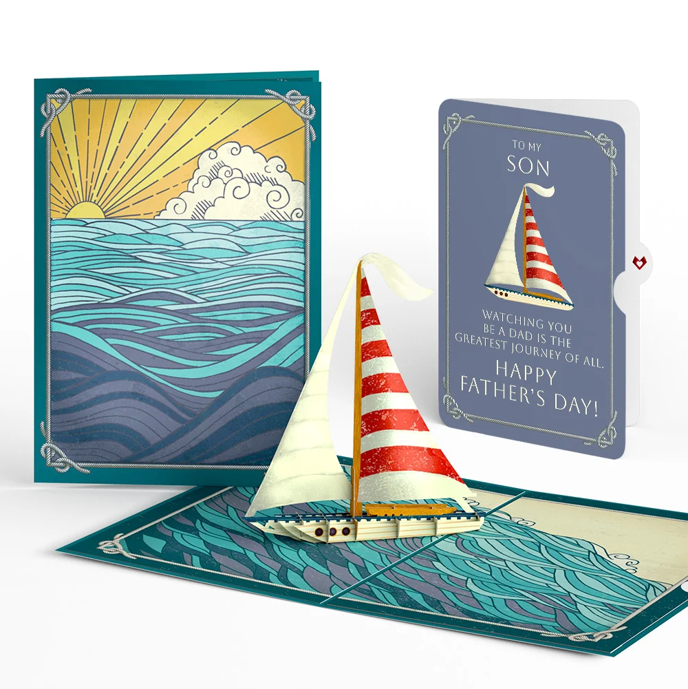 Lovepop Sailboat on the Horizon Father's Day Pop-Up Card and Sentiment Set for Son
