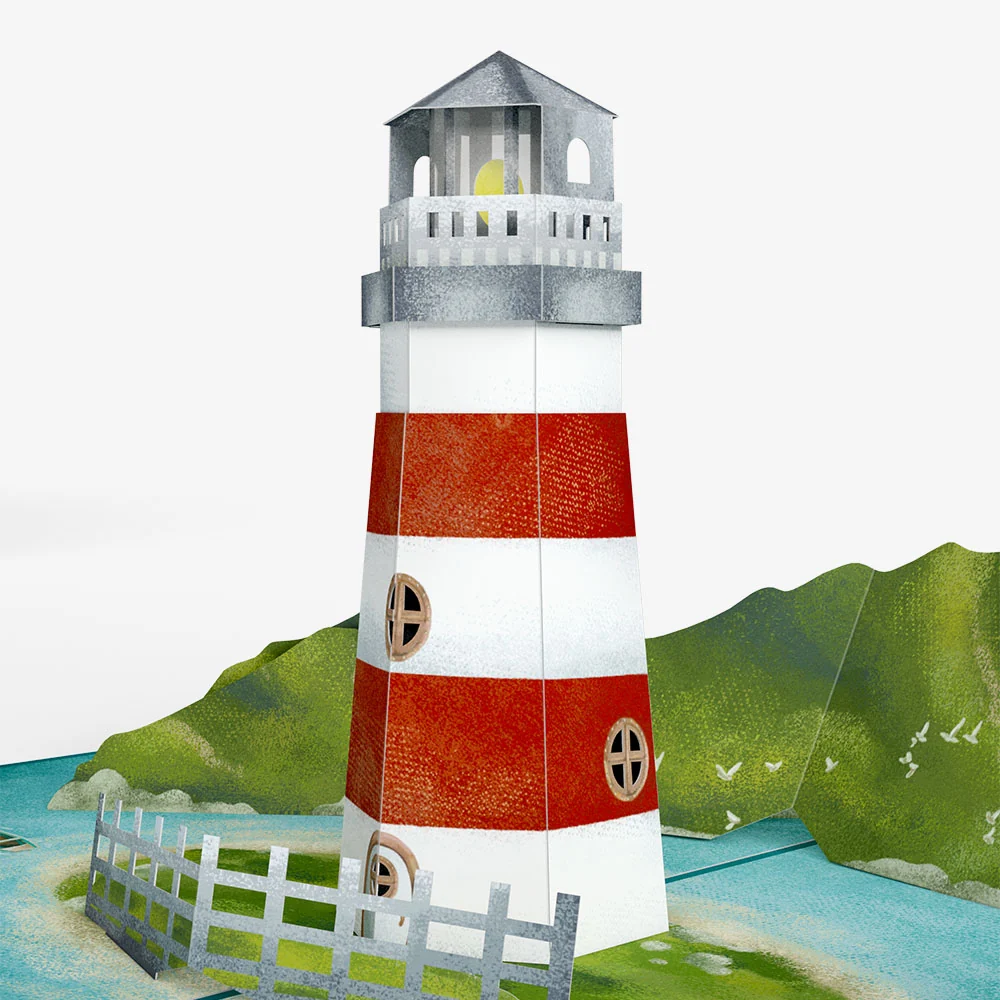 Lovepop Coastal Lighthouse Birthday Pop-Up Card and Officially Historic Sentiment Set - Image 3