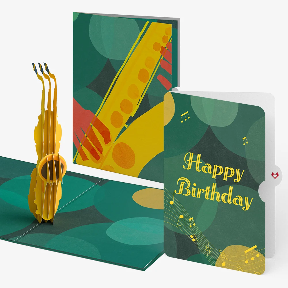 Lovepop Saxophone Birthday Pop-Up Card and Sentiment Set