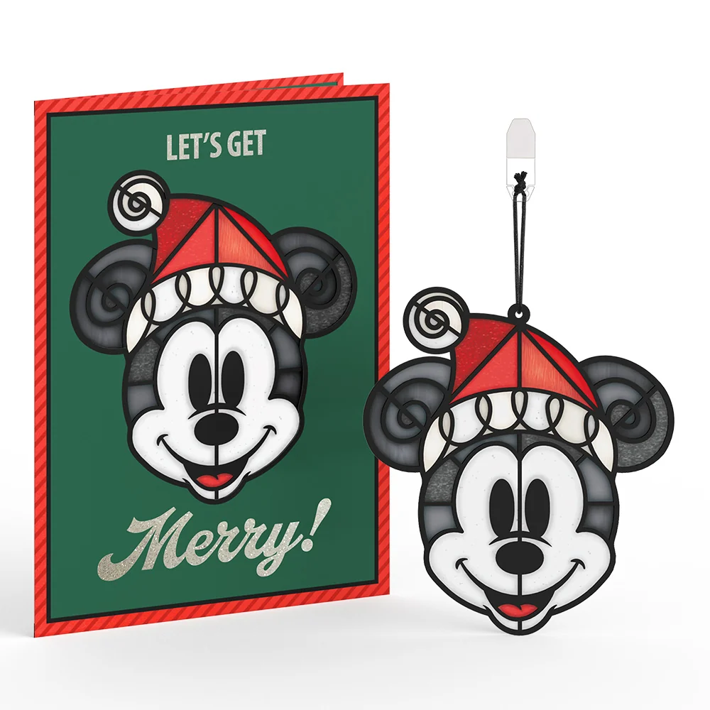 Lovepop Disney's Mickey Mouse Let's Get Merry Suncatcher Card Glass - Image 2
