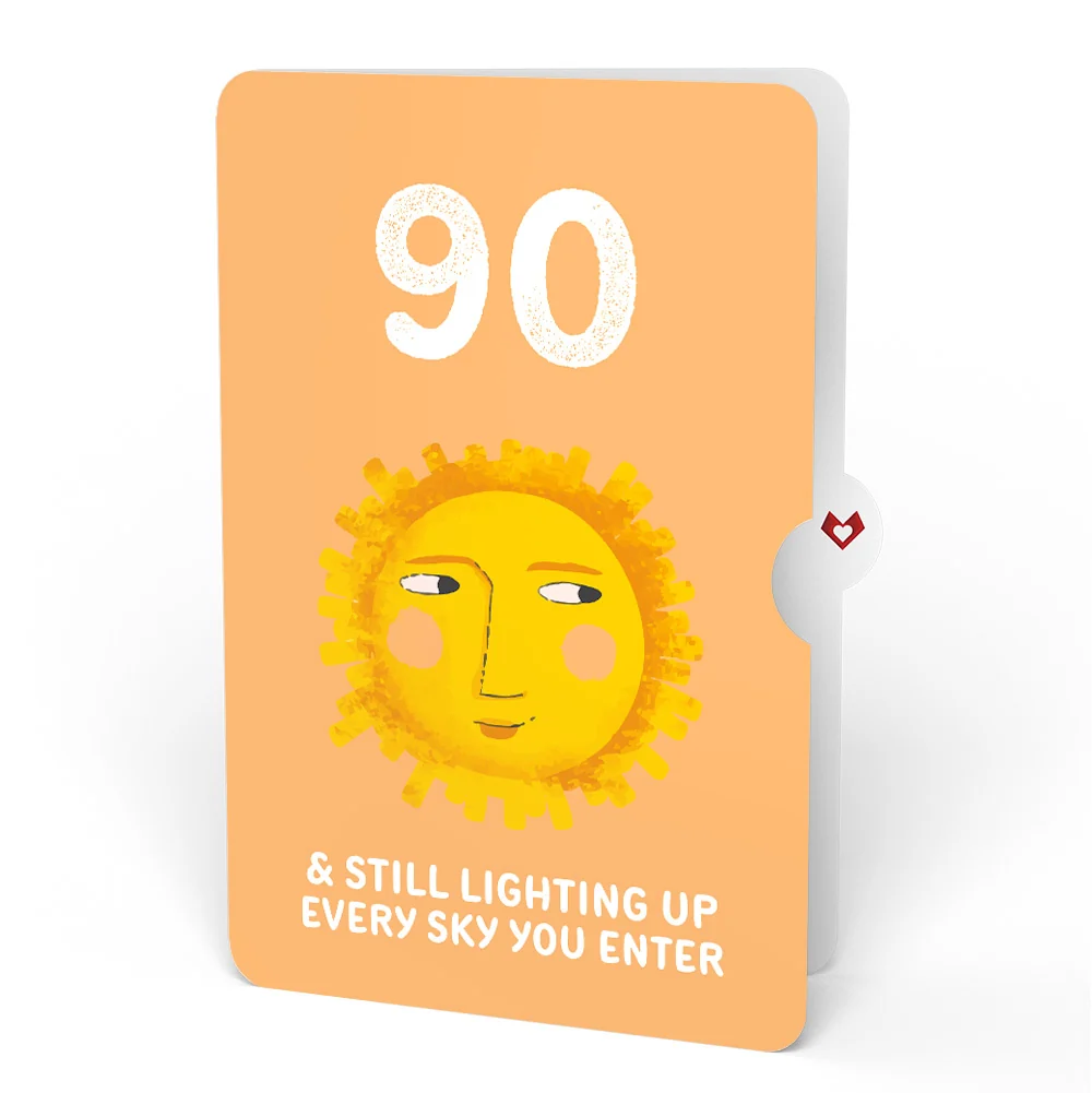 Lovepop Another Trip Around the Sun 90th Birthday Light-Up Pop-Up Card and Sentiment Set - Image 4