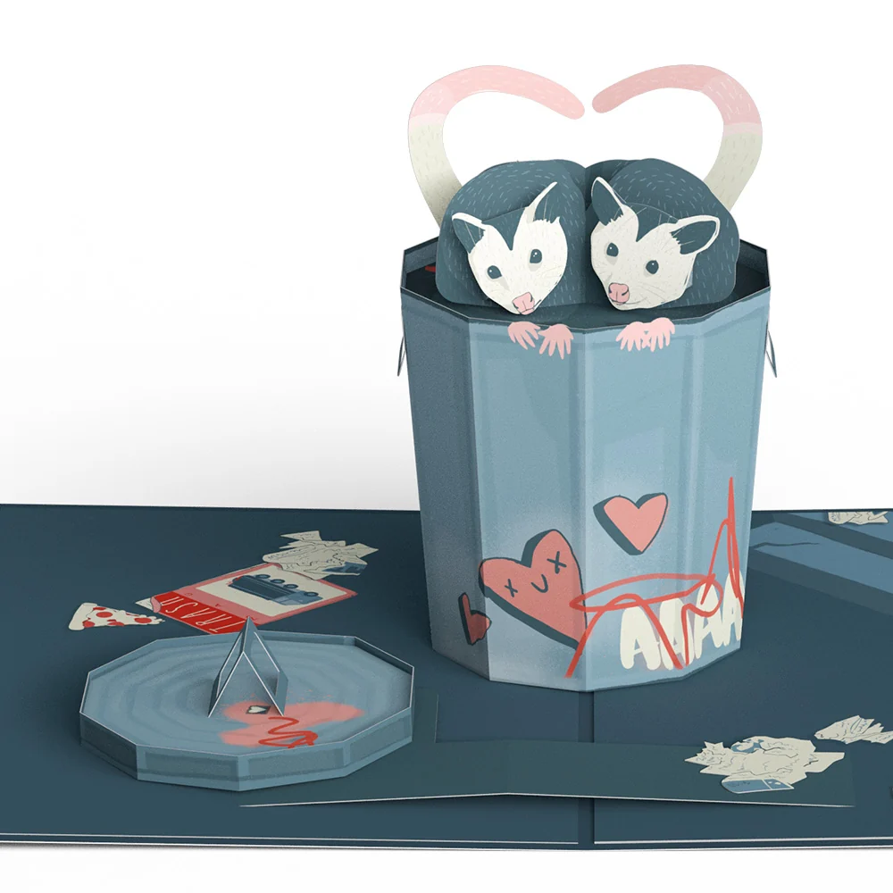 Lovepop Life Without You Is Trash Possums Pop-Up Card & Glitter Bouquet Bundle - Image 4