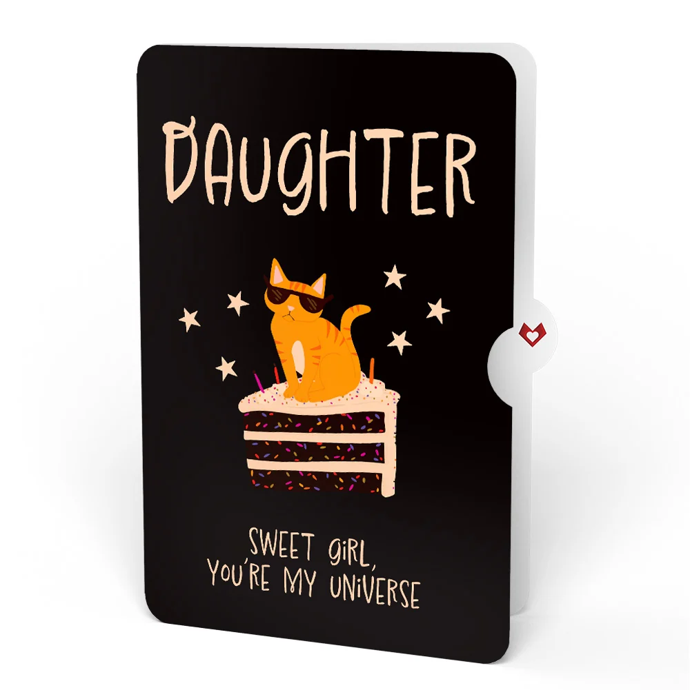 Lovepop Out of this World Birthday Cat Pop-Up Card and Sentiment Set for Daughter - Image 4