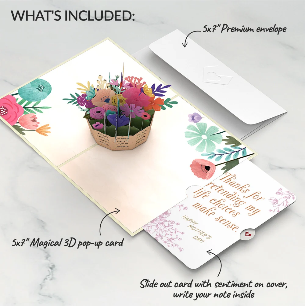Lovepop Mother's Day Basket Pop-Up Card and Sentiment Set for Mom - Image 2