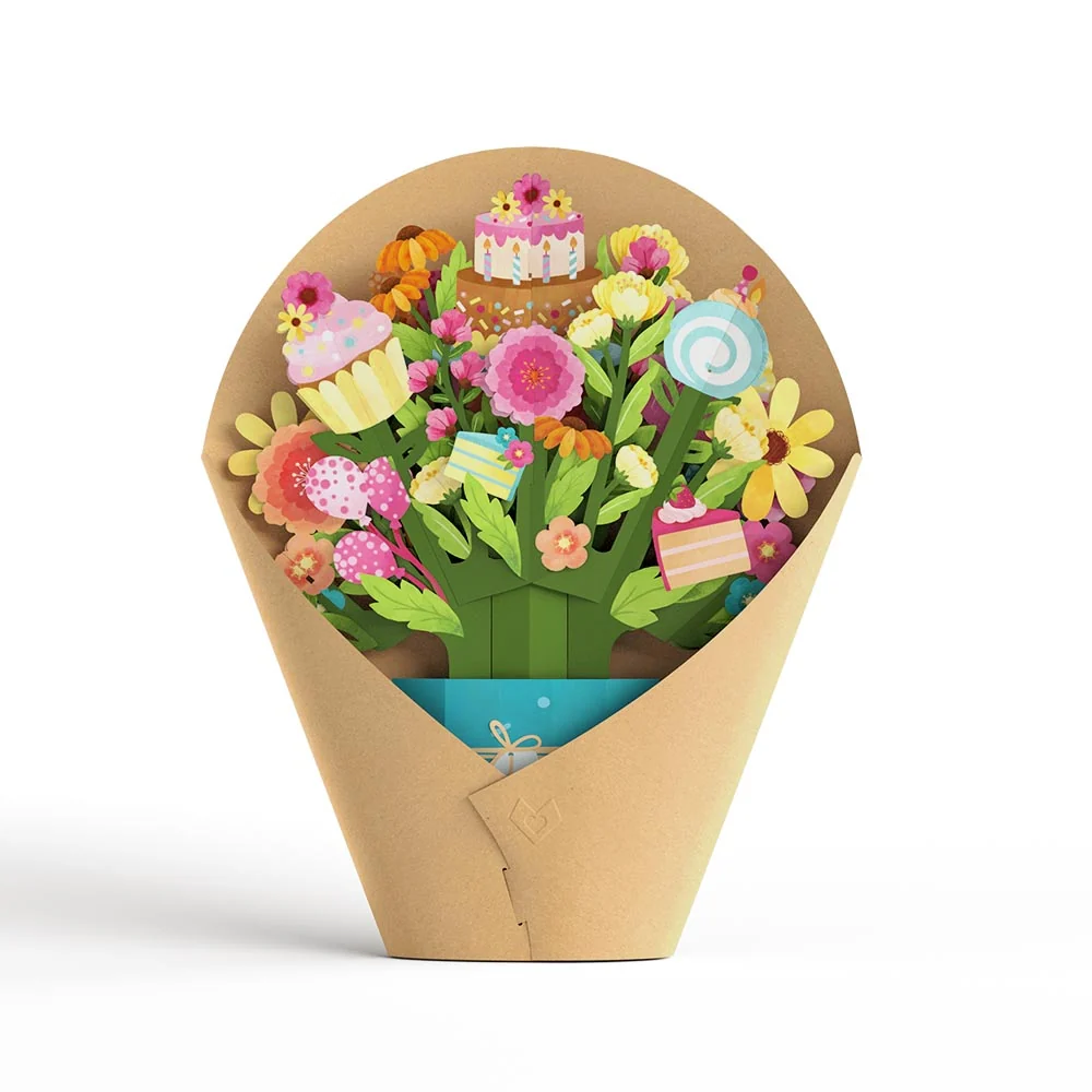 Lovepop 'Birthday Wishes' Cupcake Cat Plushpop Card and Bouquet Bundle - Image 6