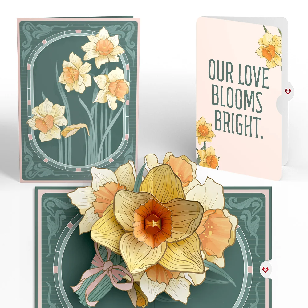 Lovepop Daffodils in Bloom Love Pop-Up Card and Sentiment Set