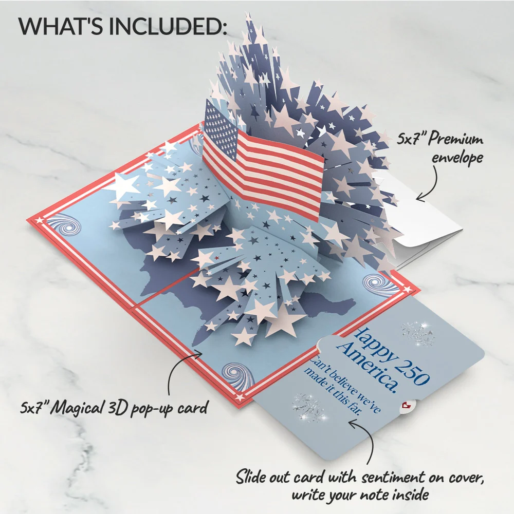 Lovepop From Sea to Shining Sea 4th of July Pop-Up Card and Made It Far Sentiment Set - Image 2