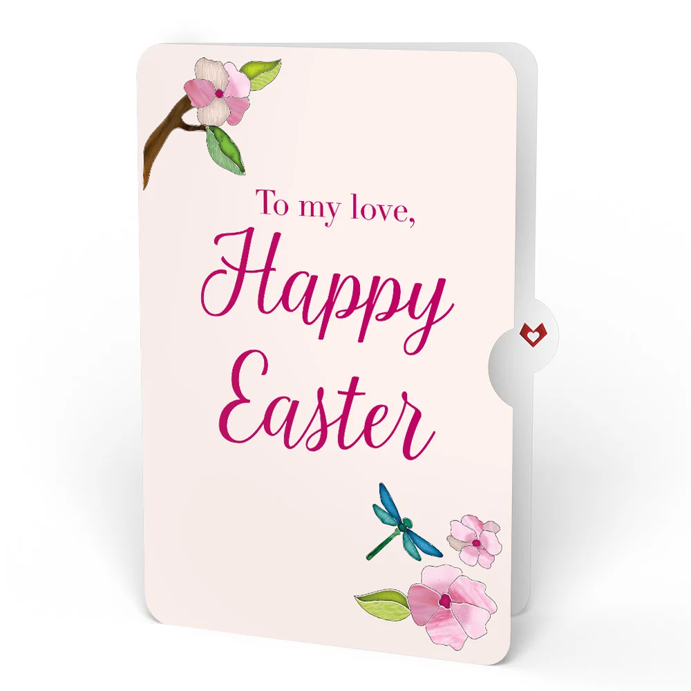 Lovepop Sun-dappled Cherry Blossom Easter Suncatcher Bouquet and Sentiment Set for My Love Glass - Image 4