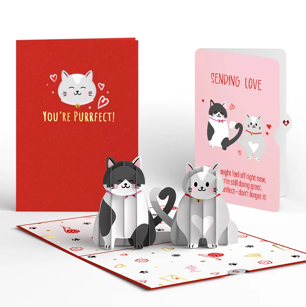 Lovepop Love Cats Encouragement Pop-Up Card and Sentiment Set