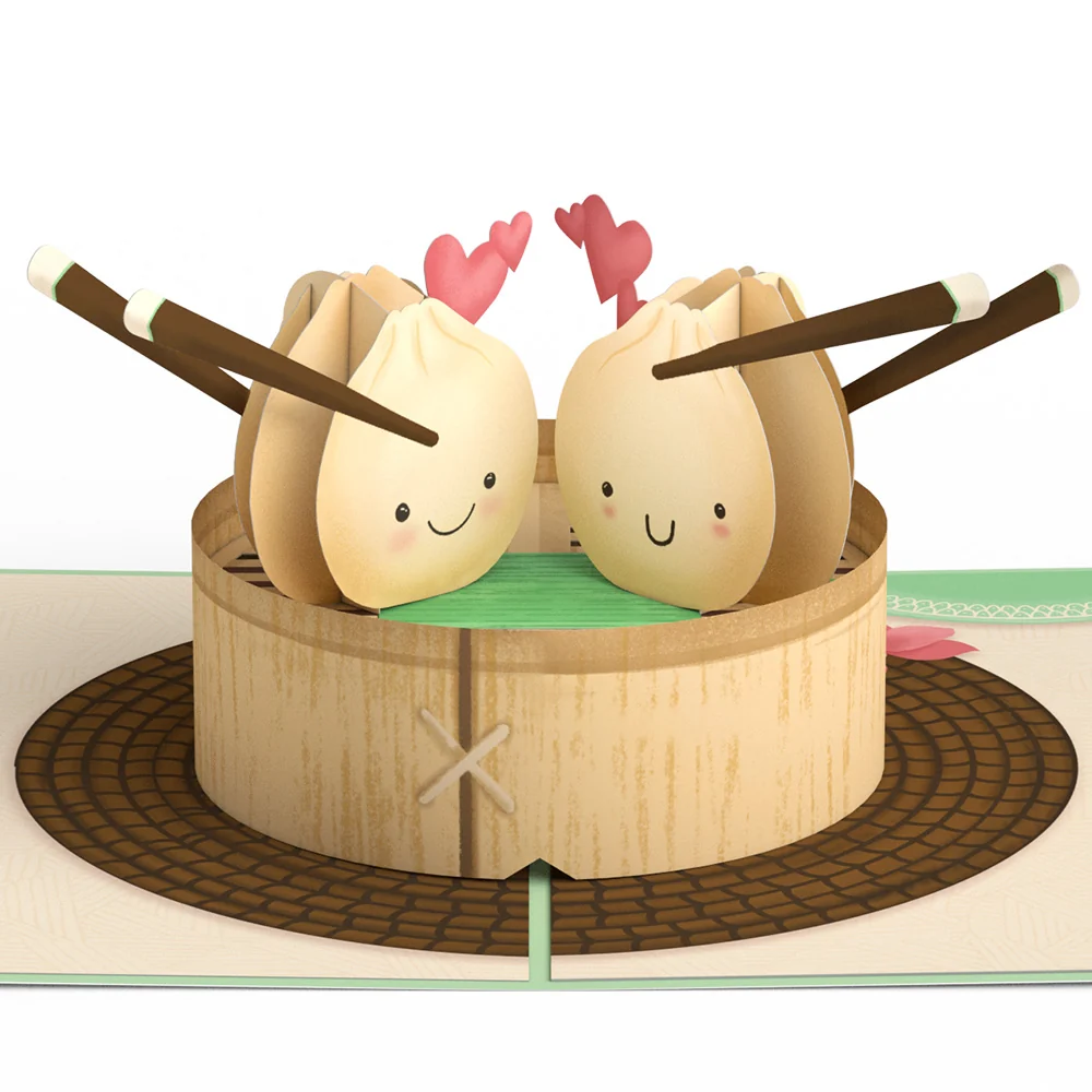 Lovepop You're All That and Dim Sum Valentine Pop-Up Card and Sentiment Set for Girlfriend Tea - Image 3