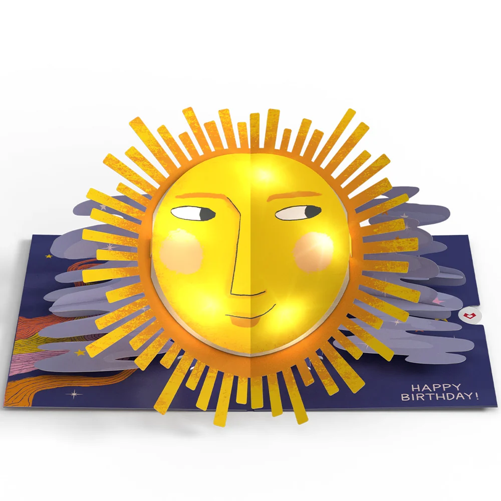 Lovepop Another Trip Around the Sun 75th Birthday Light-Up Pop-Up Card and Sentiment Set - Image 3