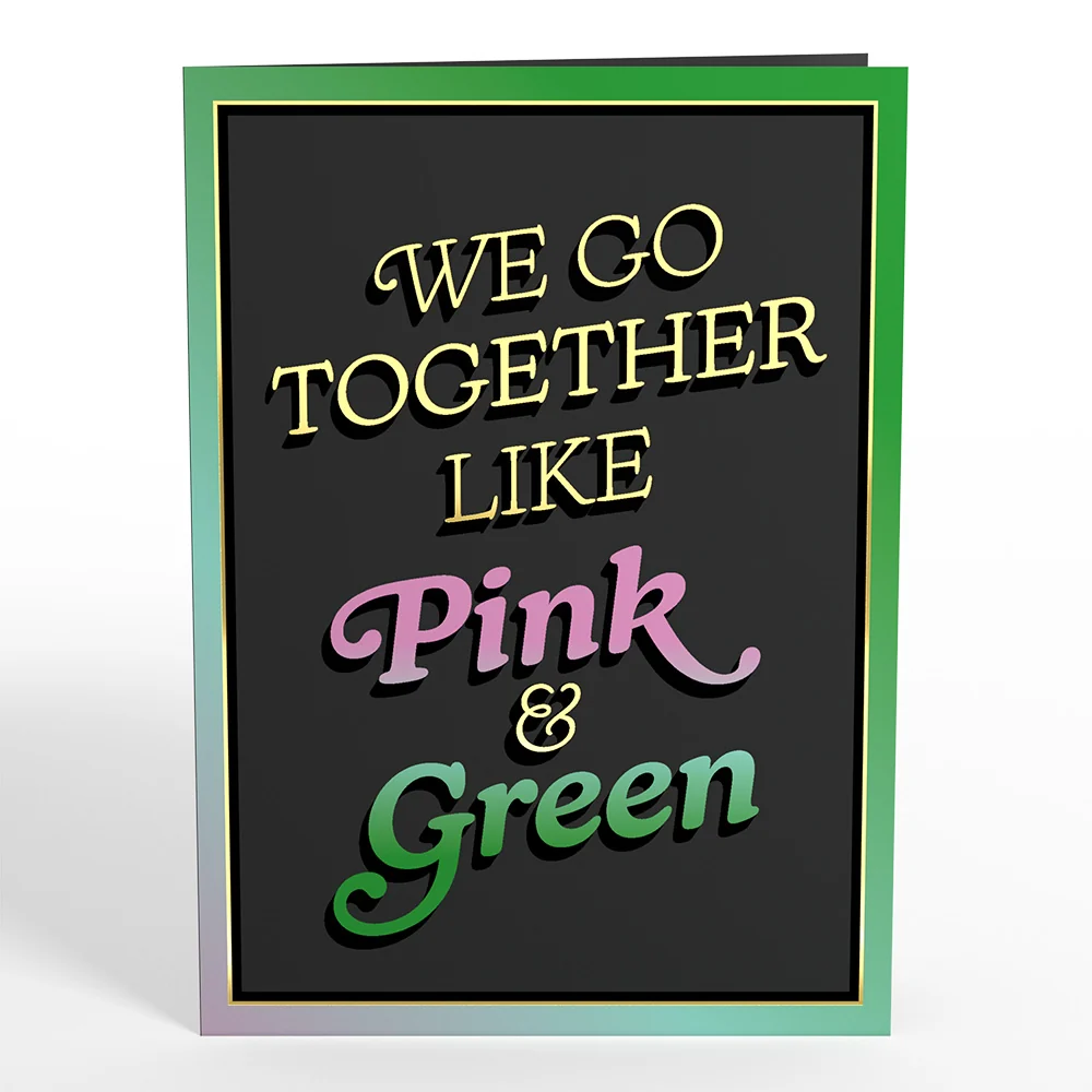 Lovepop Wicked Elphaba & Glinda We Go Together Like Pink & Green Pop-Up Card - Image 4