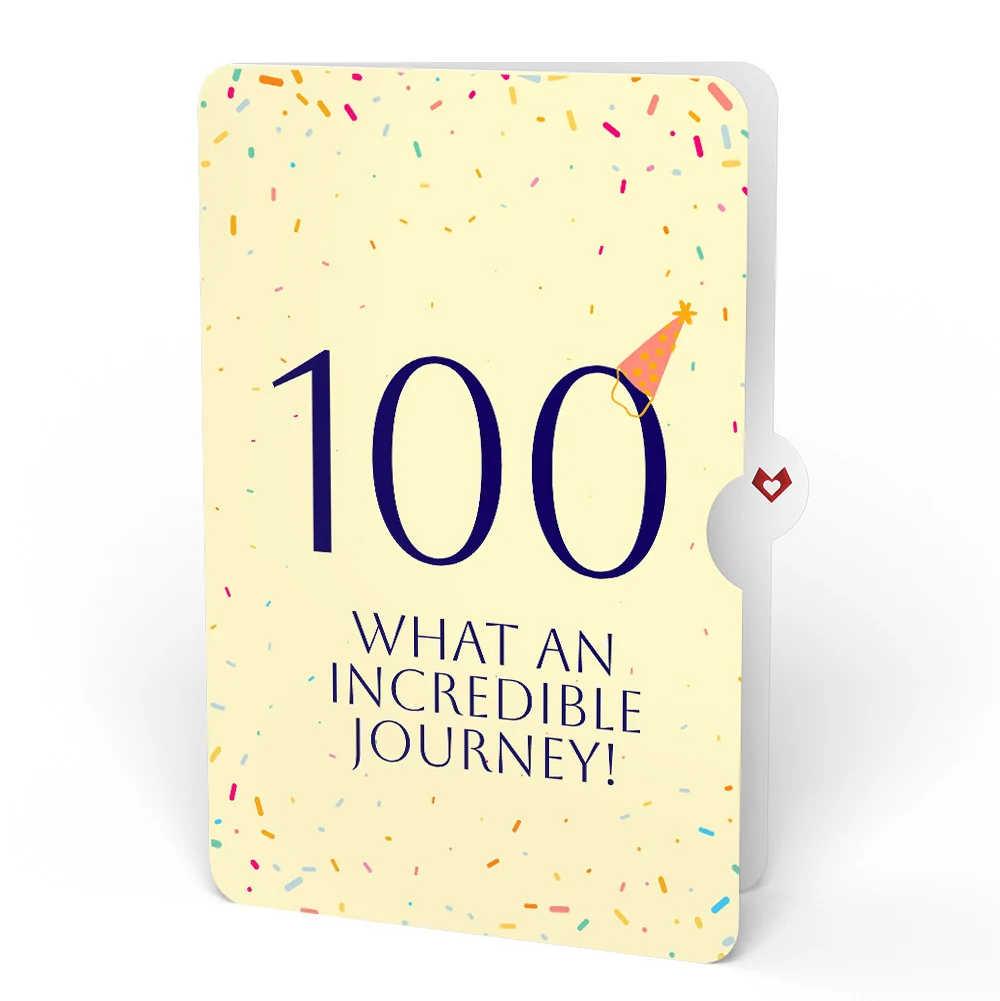 Lovepop Happy 100th Birthday Confetti Cake Music and Lights Pop-Up Card and Party Hat Sentiment Set Candle - Image 4