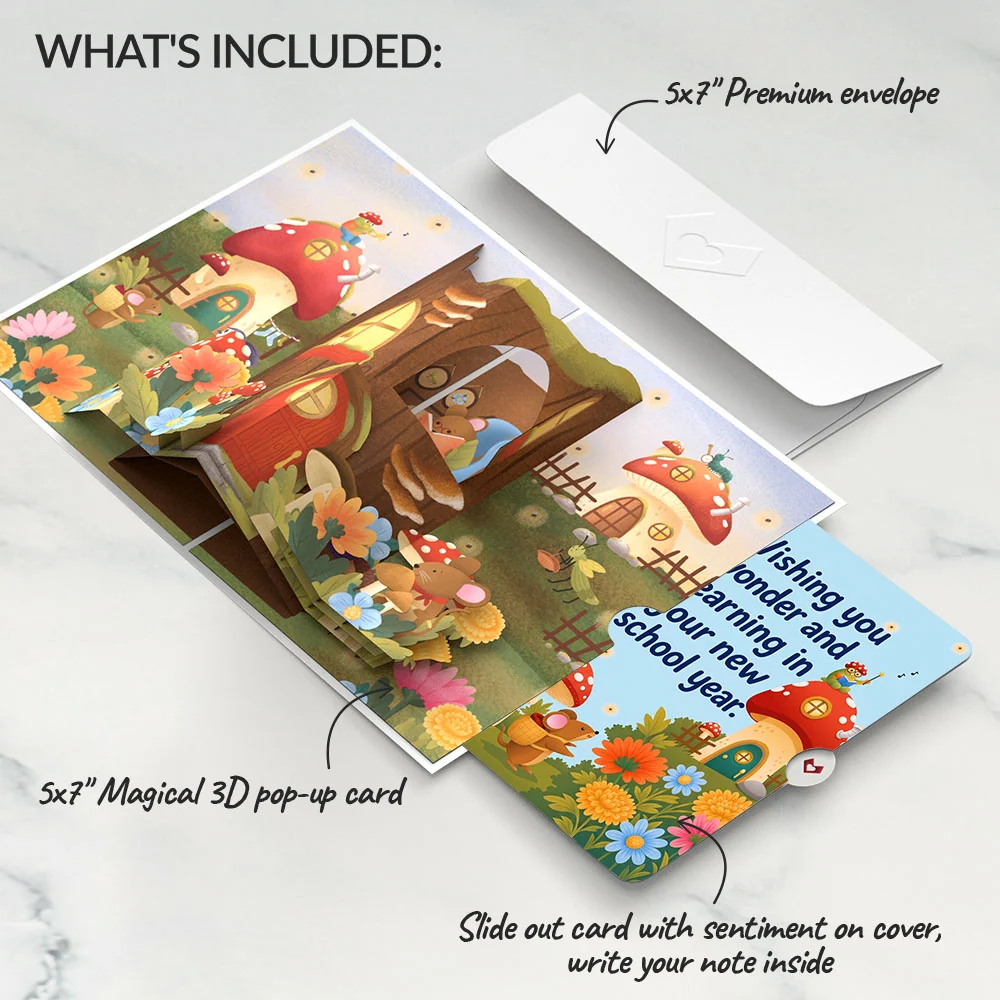 Lovepop Woodland Critter Village Encouragement Pop-Up Card and Sentiment Set - Image 2