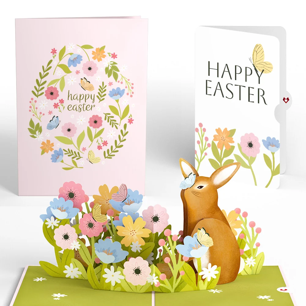 Lovepop Happy Easter Bunny Amid the Blossoms Pop-Up Card and Spring Blossom Butterfly Sentiment Set