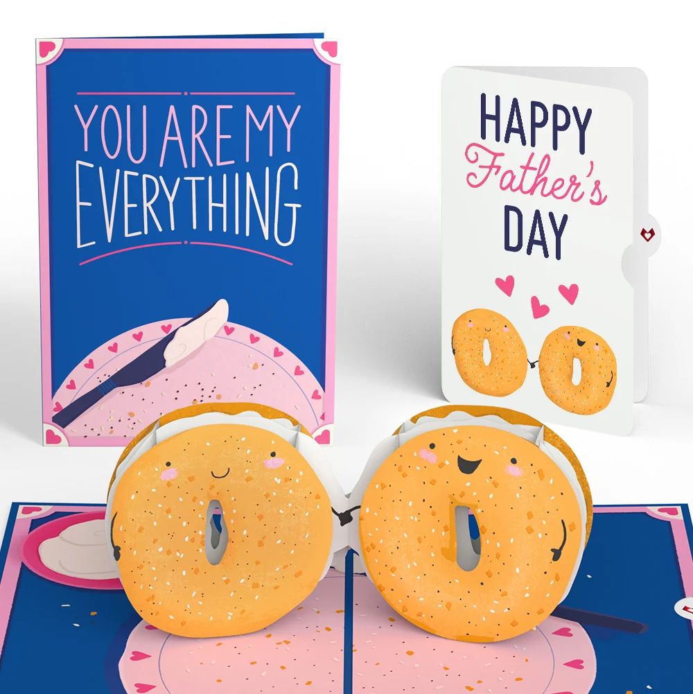 Lovepop You Are My Everything Bagel Father’s Day Pop-Up Card and Sentiment Set Plate