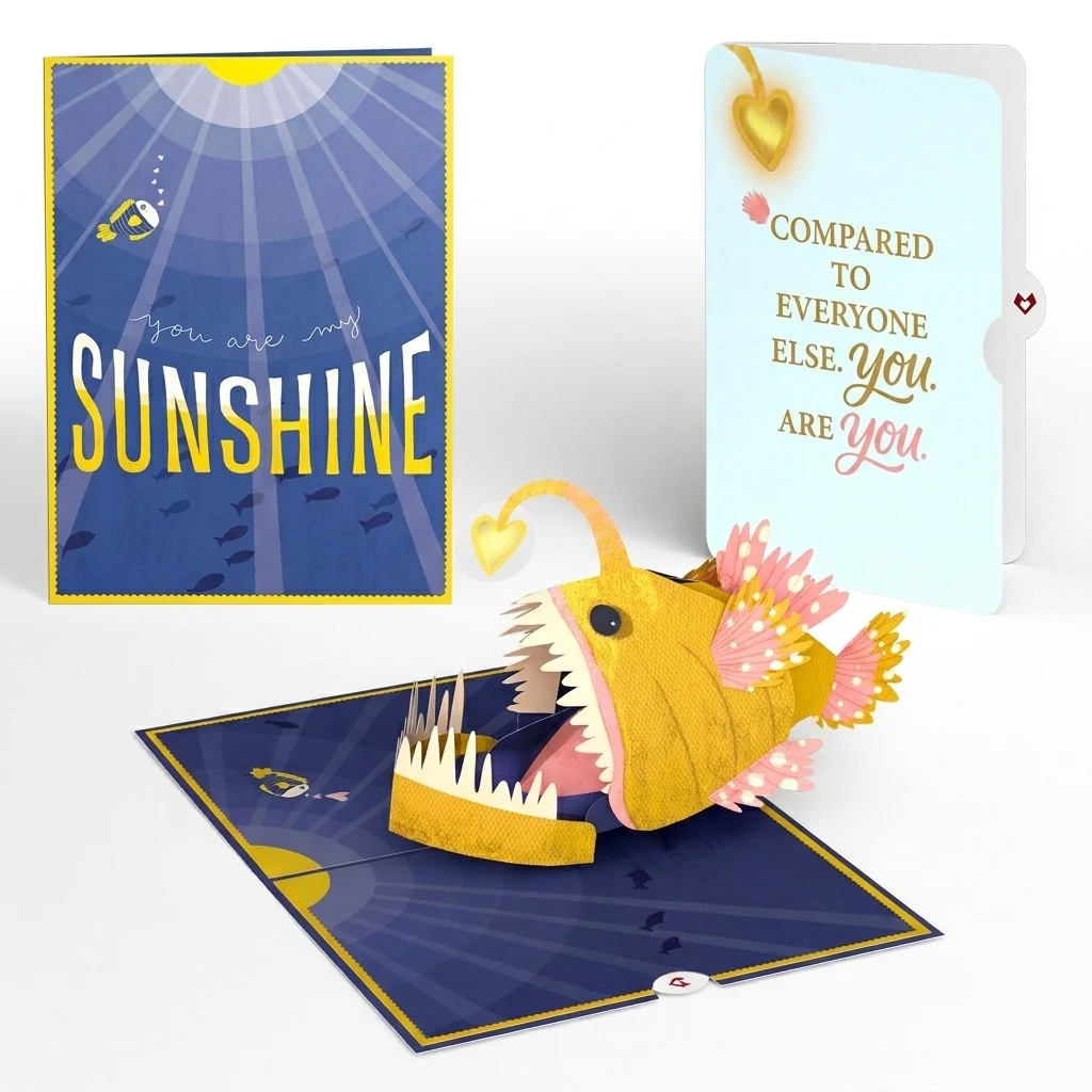 Lovepop You Are My Sunshine Anglerfish Love Pop-Up Card and Uniquely You Sentiment Set