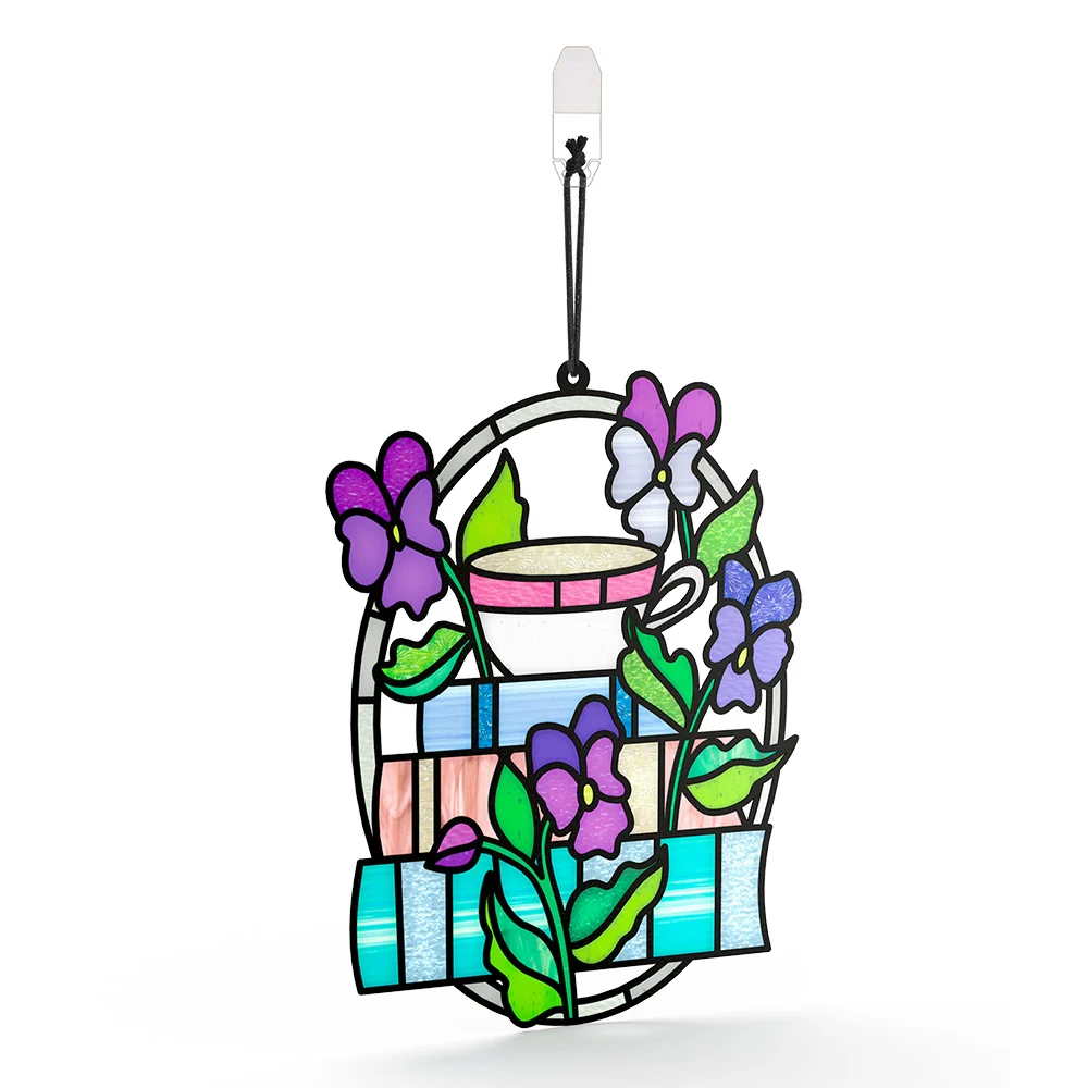 Lovepop Warmth in Every Chapter Thank You Suncatcher Card and Sentiment Set Glass - Image 3