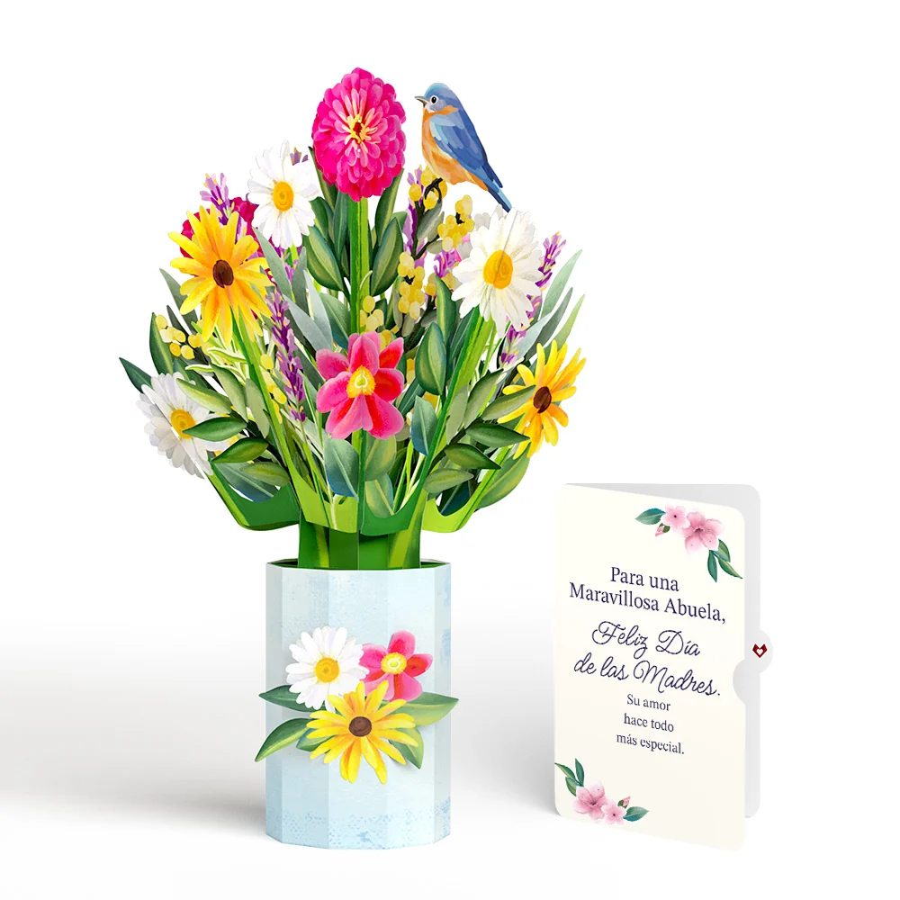 Lovepop Black-Eyed Susan Mother's Day Bouquet and Sentiment Set for Spanish Grandmother Vase