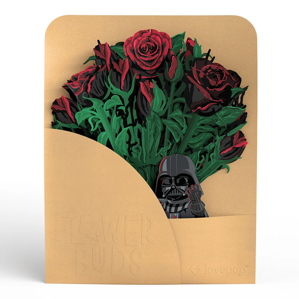 Lovepop Star Wars Darth Vader Be Mine Pop-Up Card & Flower Buds Bouquet Bundle - Image 9