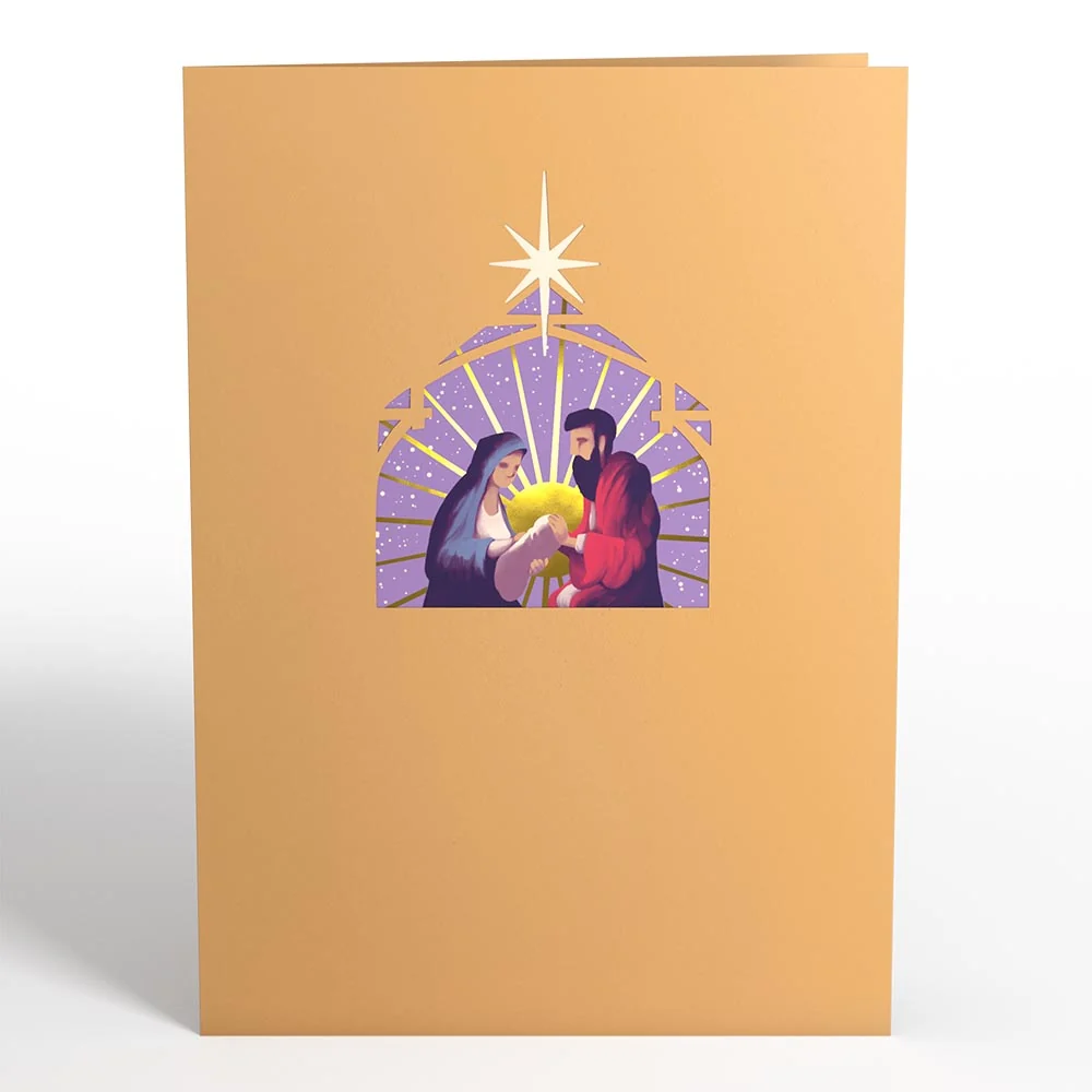 Lovepop Painted Nativity Pop-Up Card - Image 4